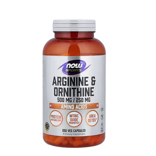 NOW Foods, Sports, Arginine & Ornithine, 250 Veg Capsules