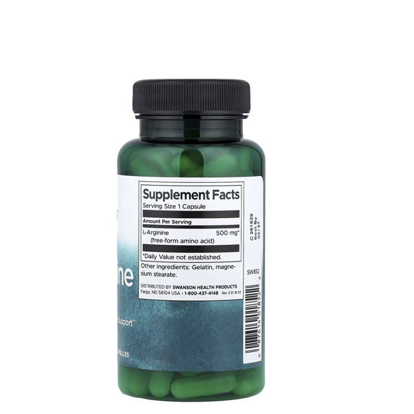 Swanson Vitamins, L-Arginine, 500 mg 100