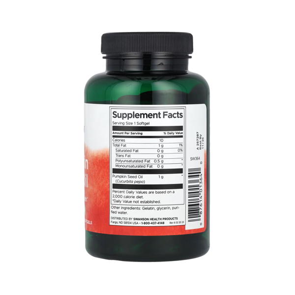 Swanson Vitamins, Pumpkin Seed Oil, 1,000 mg, 100 Capsules
